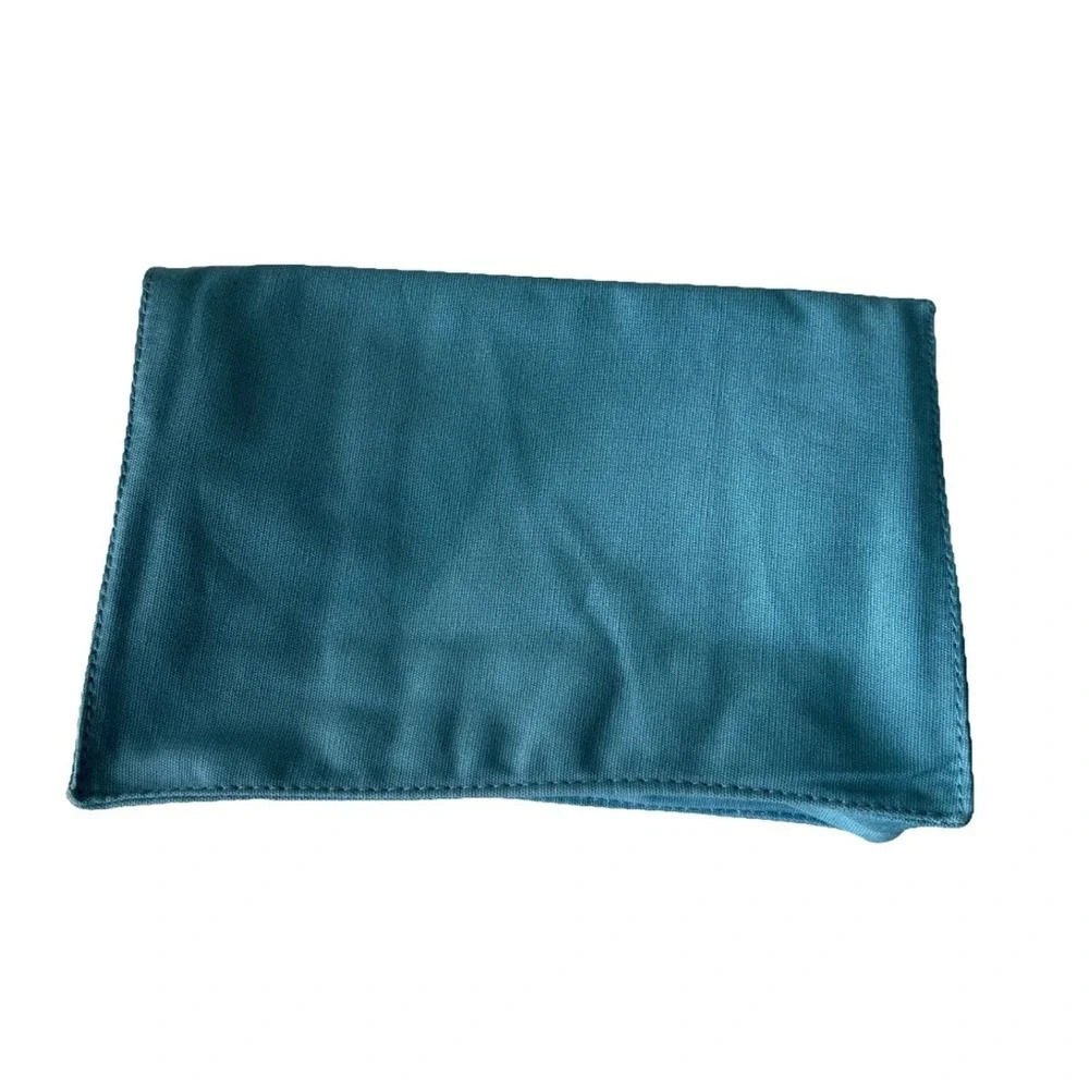 Gucci Beauty Blue Cosmetic Makeup Bag Travel Pouch Cotton Fold Over Button - Picture 3 of 8